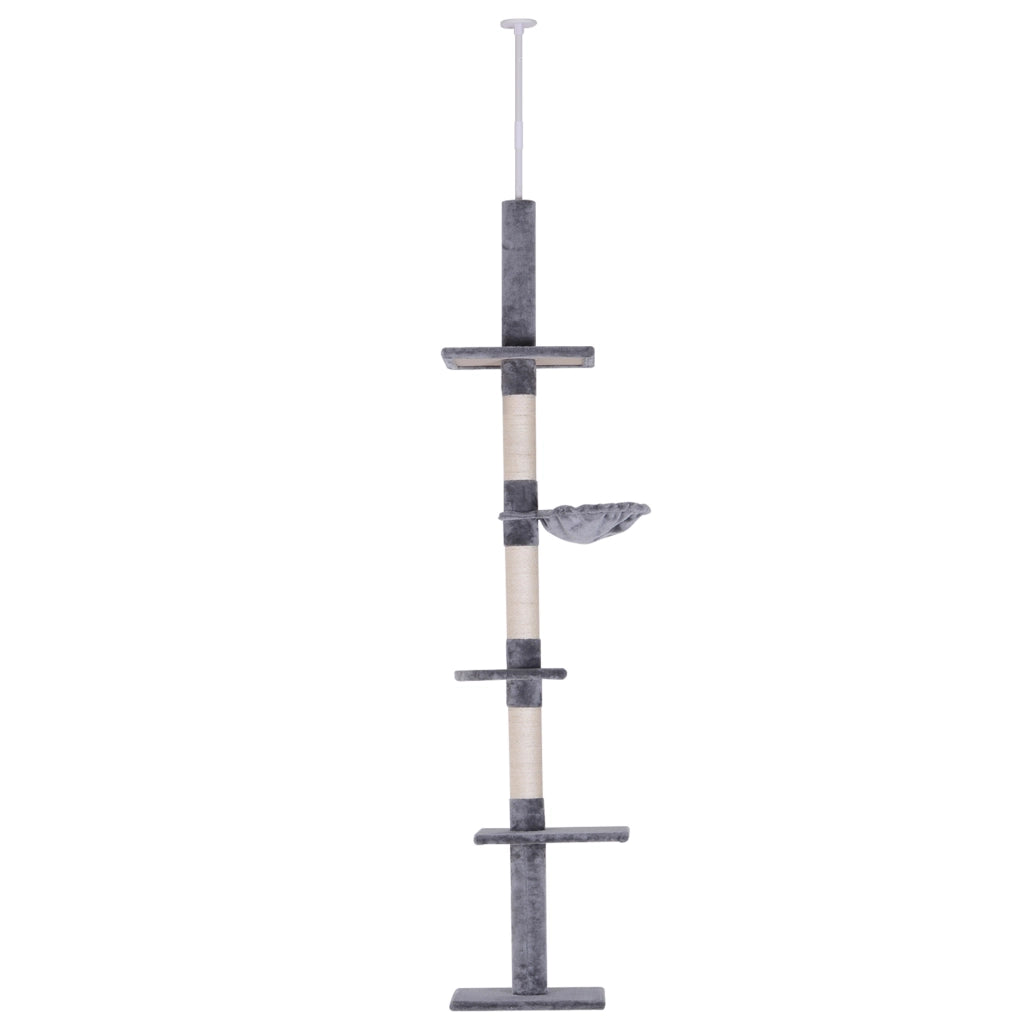 Albero tiragraffi per gatti alto 230-260 cm ¨C zephmum ¨C Grigio