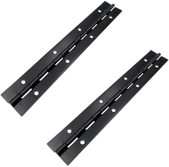 Pianotasto 250 x 30 mm - 2 pezzi - Nero - Robusto - Duraturo - Facile da installare - Pianotasto per mobili