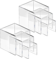 Supporto di Alzamento in Acrilico - Piattaforma per Figurine Pops - Gioielli Amiibo - 2 set (3x4x5")
