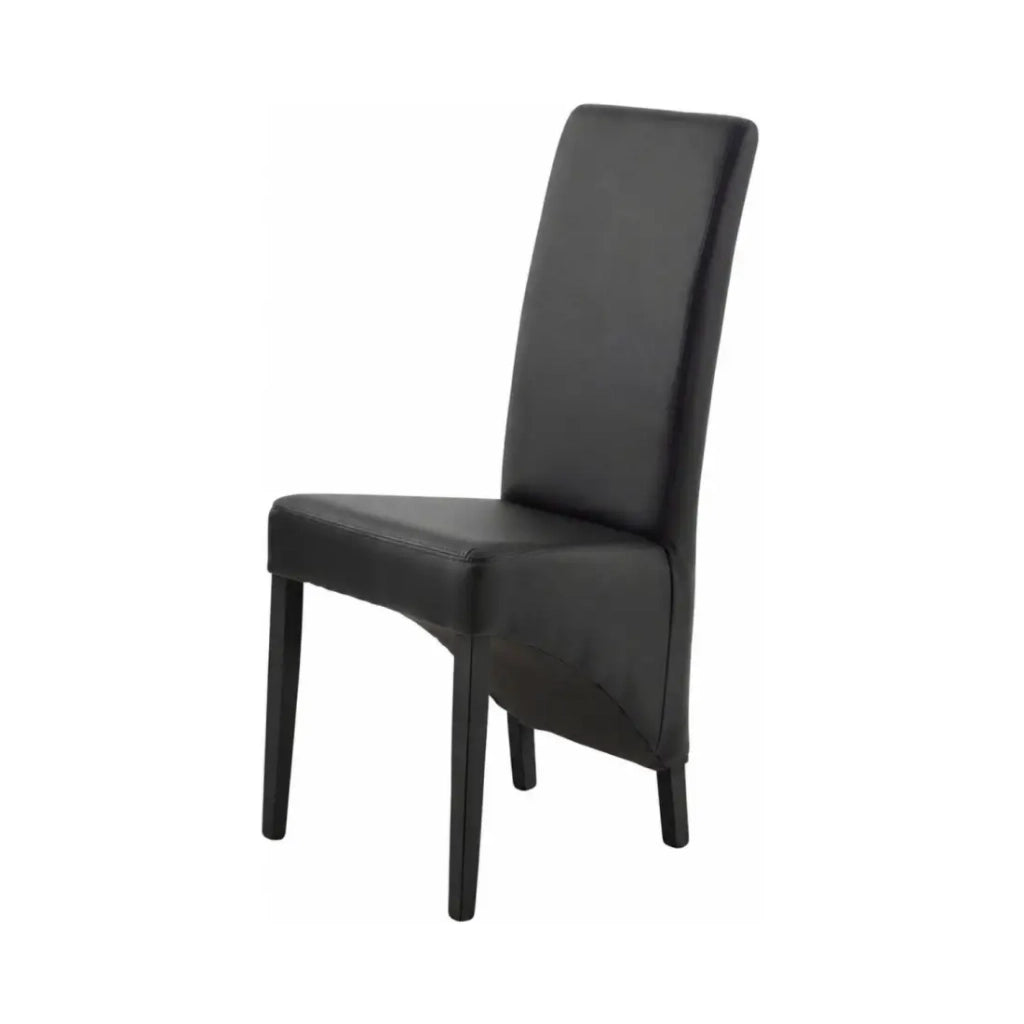 Set di 2 sedie BASIKA nere in similpelle – Stile vintage