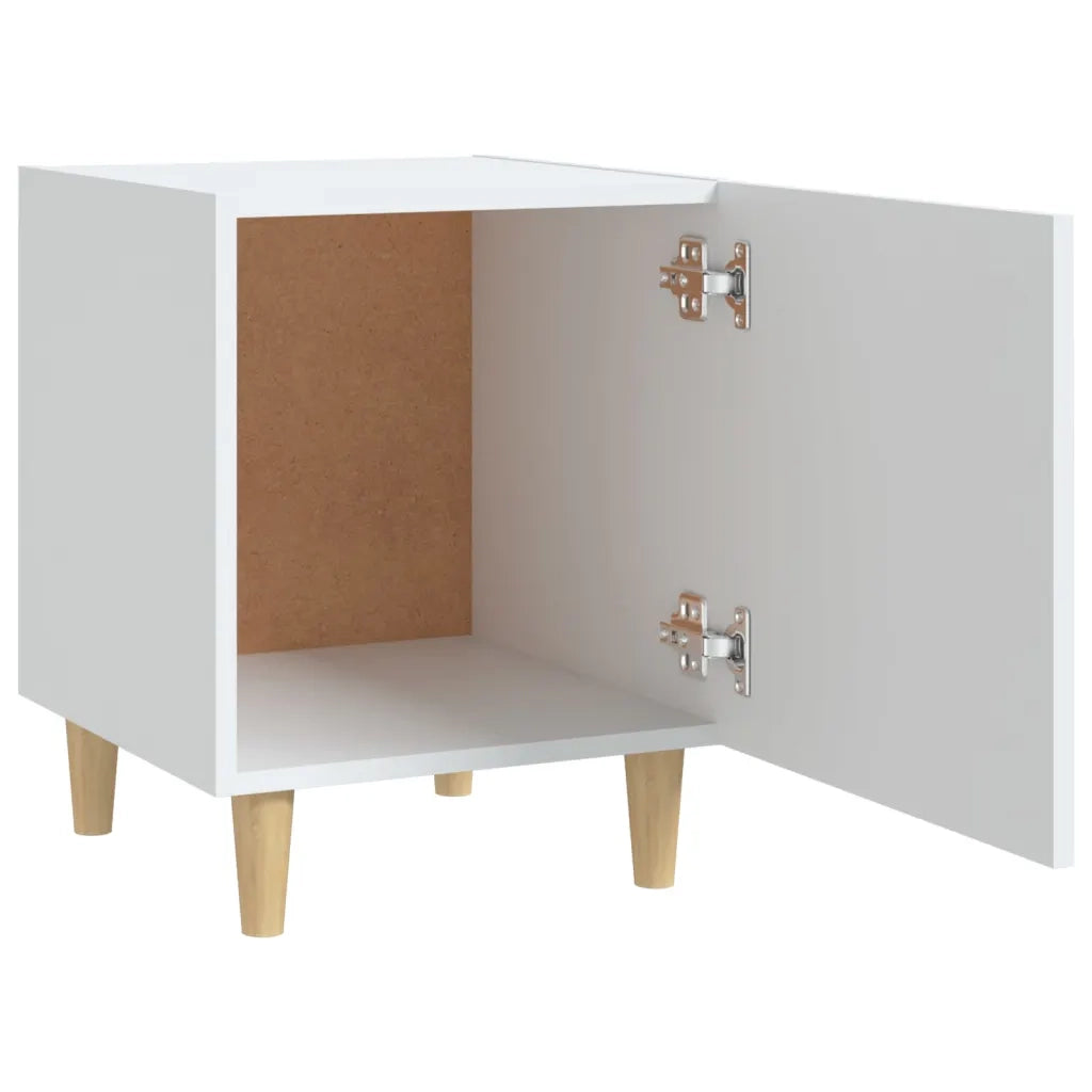 Comodino-Tavolino da notte Bianco in Legno Multistrato 292551
