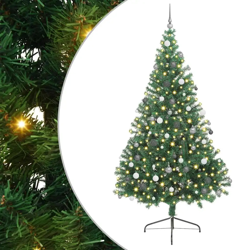 Albero di Natale artificiale con luci integrate Verde 240 cm 3397036