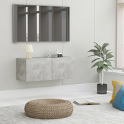 Mobile Porta TV-Mobile per TV-Credenza TV Grigio Cemento 80x30x30 cm in Legno Multistrato