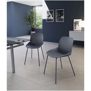 Sedia in polipropilene Eva 55cm X 46cm H 79cm Stones