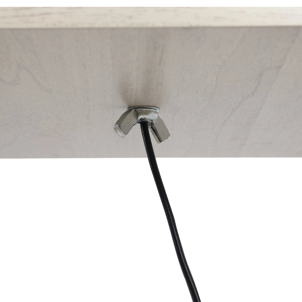 Lampada da Terra 26x26x160 cm E27 40W con Mensole in MDF Rovere
