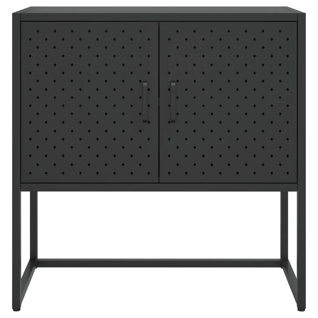 Credenza Nera 75x35x75 cm in Acciaio cod mxl 12577