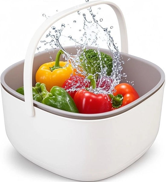 Lavastoviglie per Verdure e Frutta - Pulitore per Alimenti - Tecnologia Ultrasonica - Pulizia a 360 Gradi - Materiale PP Sicuro per l'Alimentazione - Grande Capacità di Stoccaggio - Lavastoviglie per Verdure