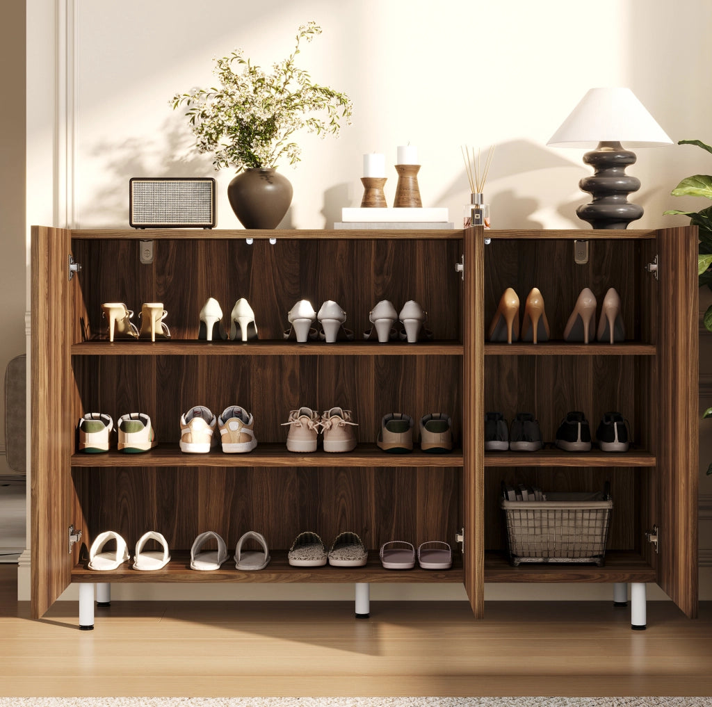 Sideboard multifunzione con 3 ante; 120x37x80 cm; colore noce