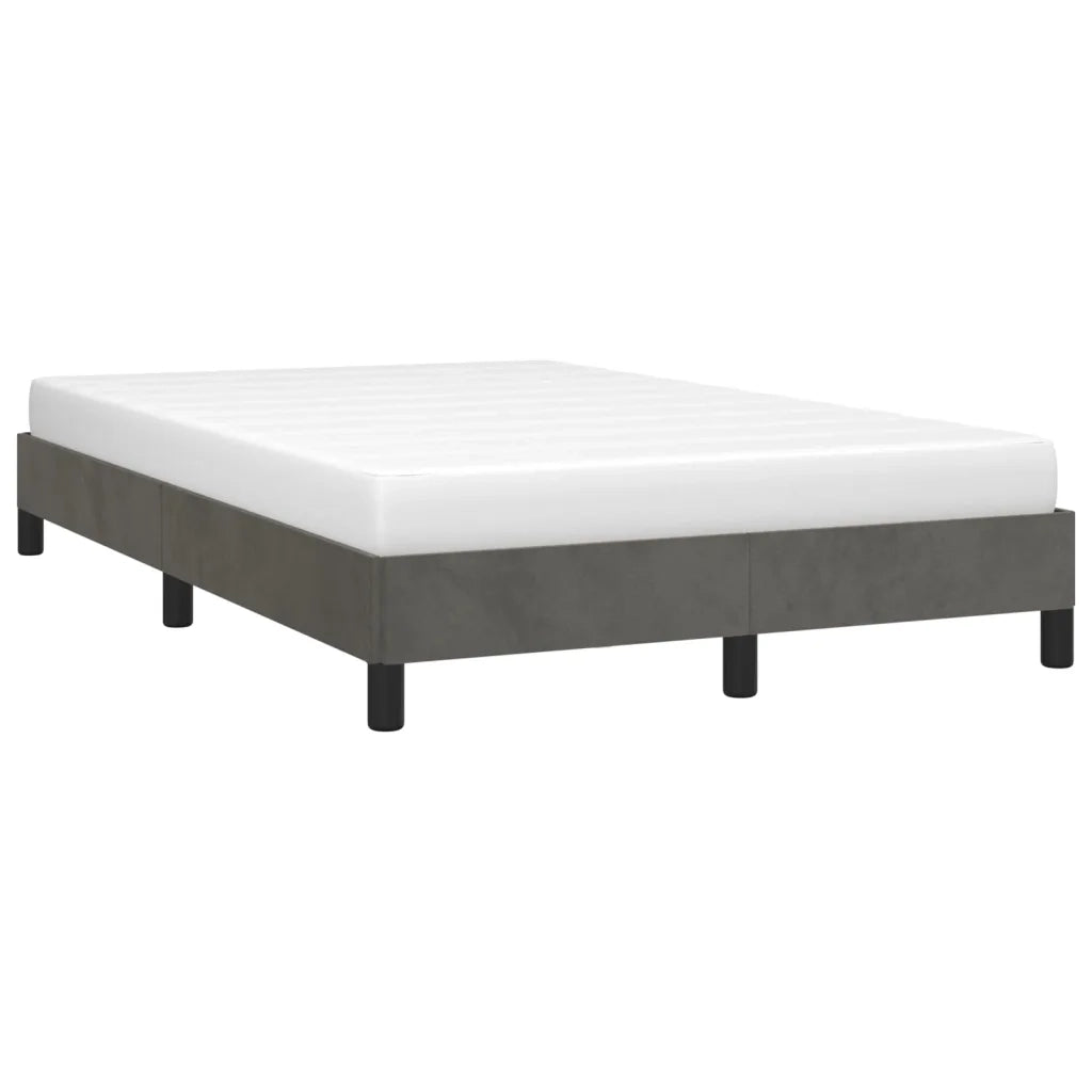 Giroletto senza Materasso Grigio Scuro 120x190 cm Velluto