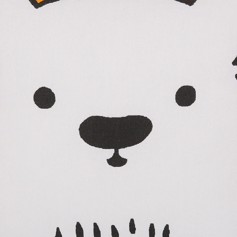 Set di 2 cuscini per bambini Set di 2 cuscini con immagine orso in tessuto arancione con imbottitura morbida giocattolo per bambini