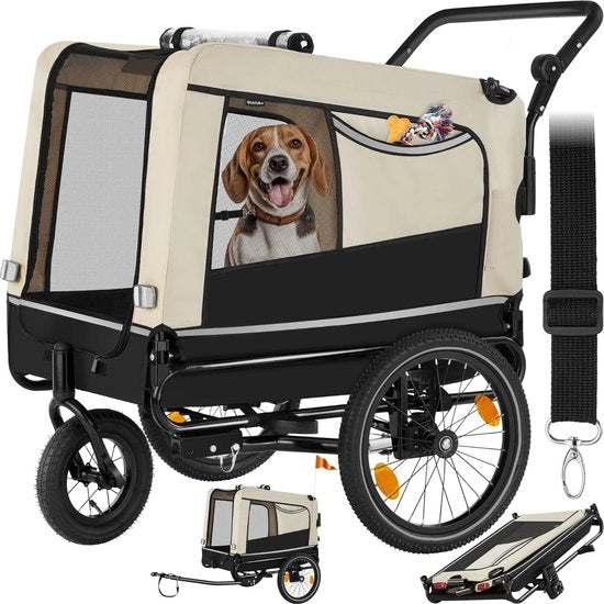 Carriolo per cani - Carriolo per animali domestici - Multifunzionale - Ripiegabile - fino a 40 kg - Carriolo per cani - Trasporto di animali domestici
