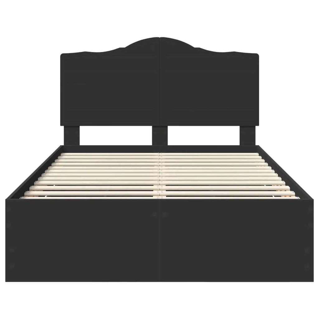 Struttura del letto-Giroletto Nero 120 x 190 cm Legno Ingegnerizzato 928563