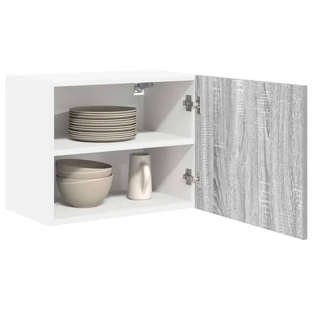 Armadio pensile Grigio Sonoma e Bianco 50 x 31 x 40 cm 884156