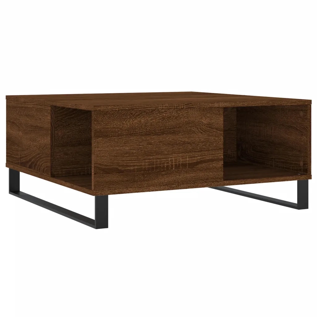Tavolino Salotto Rovere Marrone 80x80x36,5 cm Legno Multistratocod mxl 80977