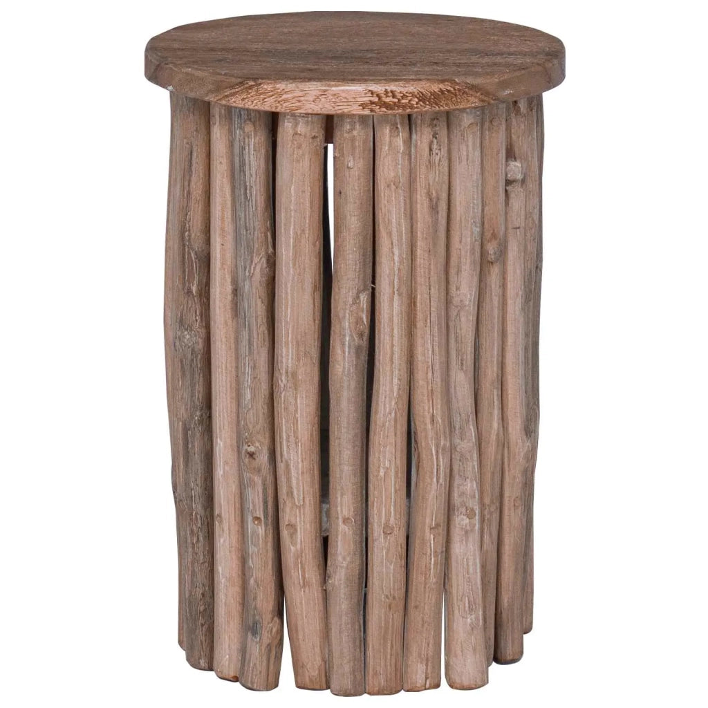 Pouf Naturale 30 x 30 x 45 cm Legno di teak solido