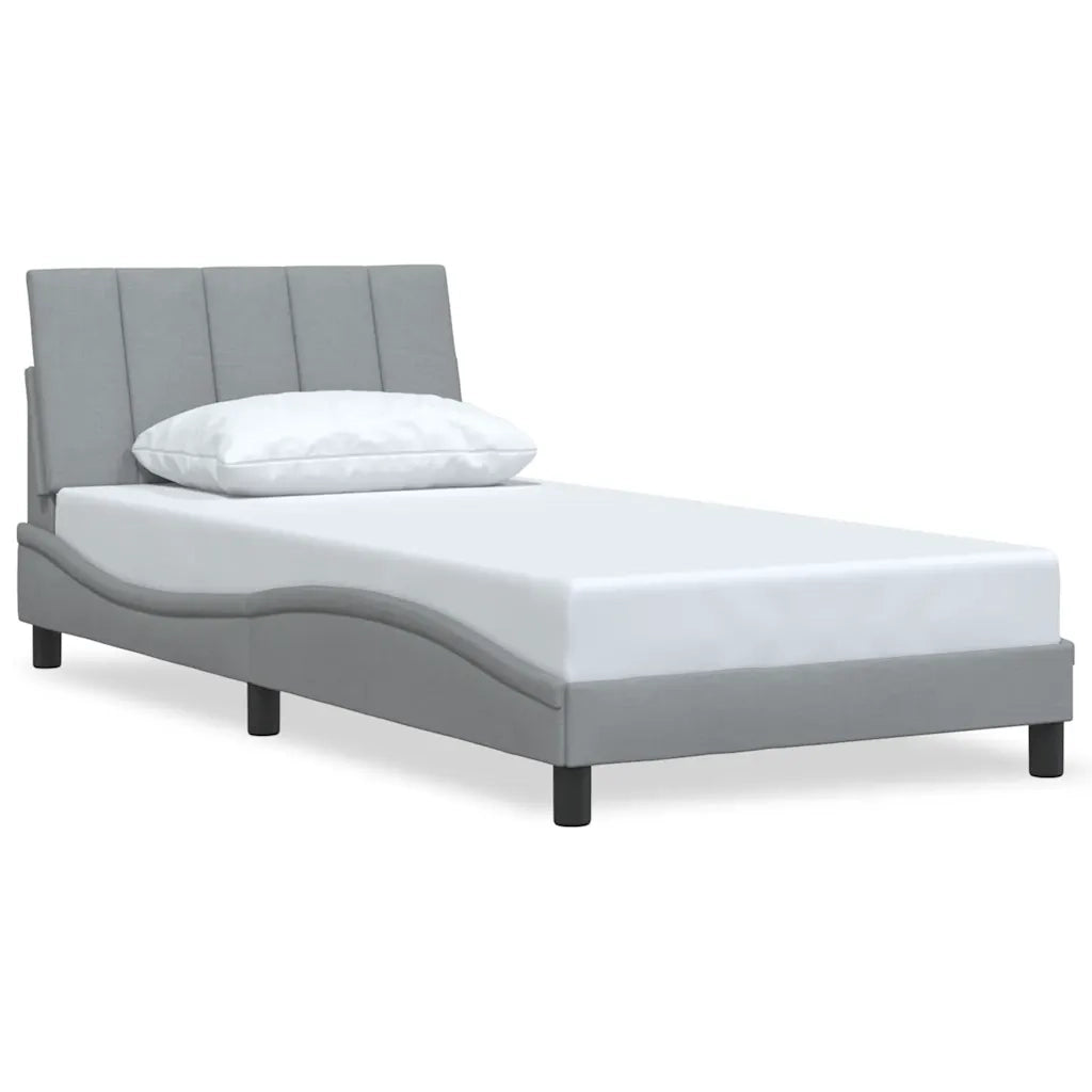 Giroletto senza Materasso Grigio Chiaro 100x200 cm Tessuto