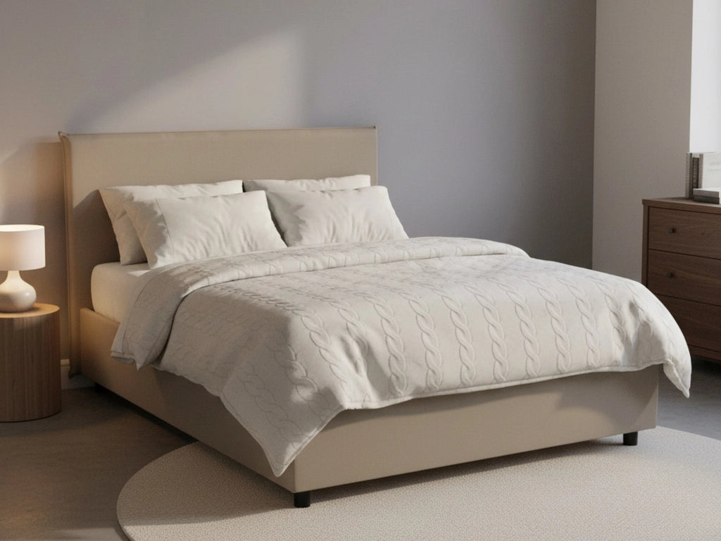 Alia, Letto Piazza e Mezza Contenitore Made in Italy, Grigio Tortora