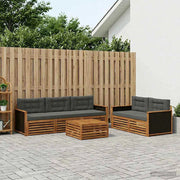 Set di divani da esterno 6 pz Naturale e Antracite 3383015