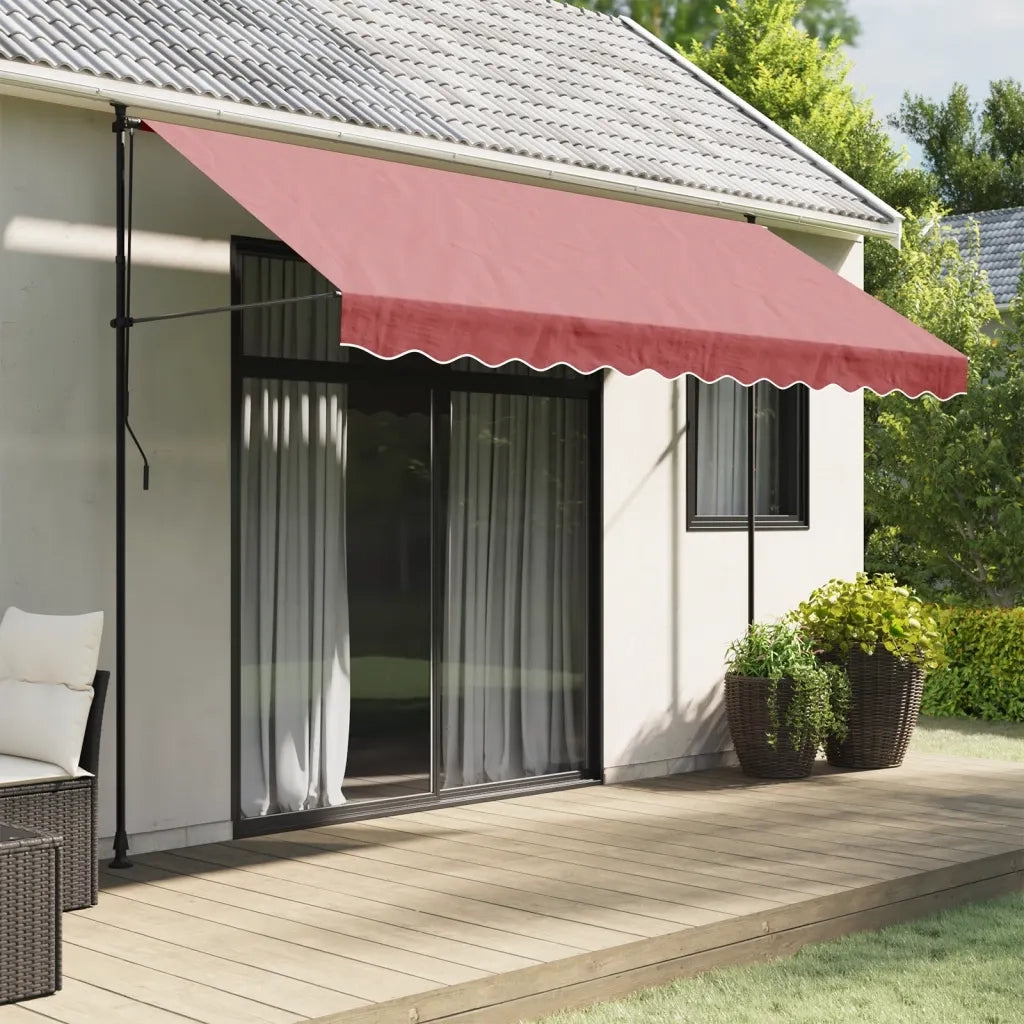 Tessuto di Ricambio per Mantovana Tenda Strisce Bordeaux 3,5 m 367775