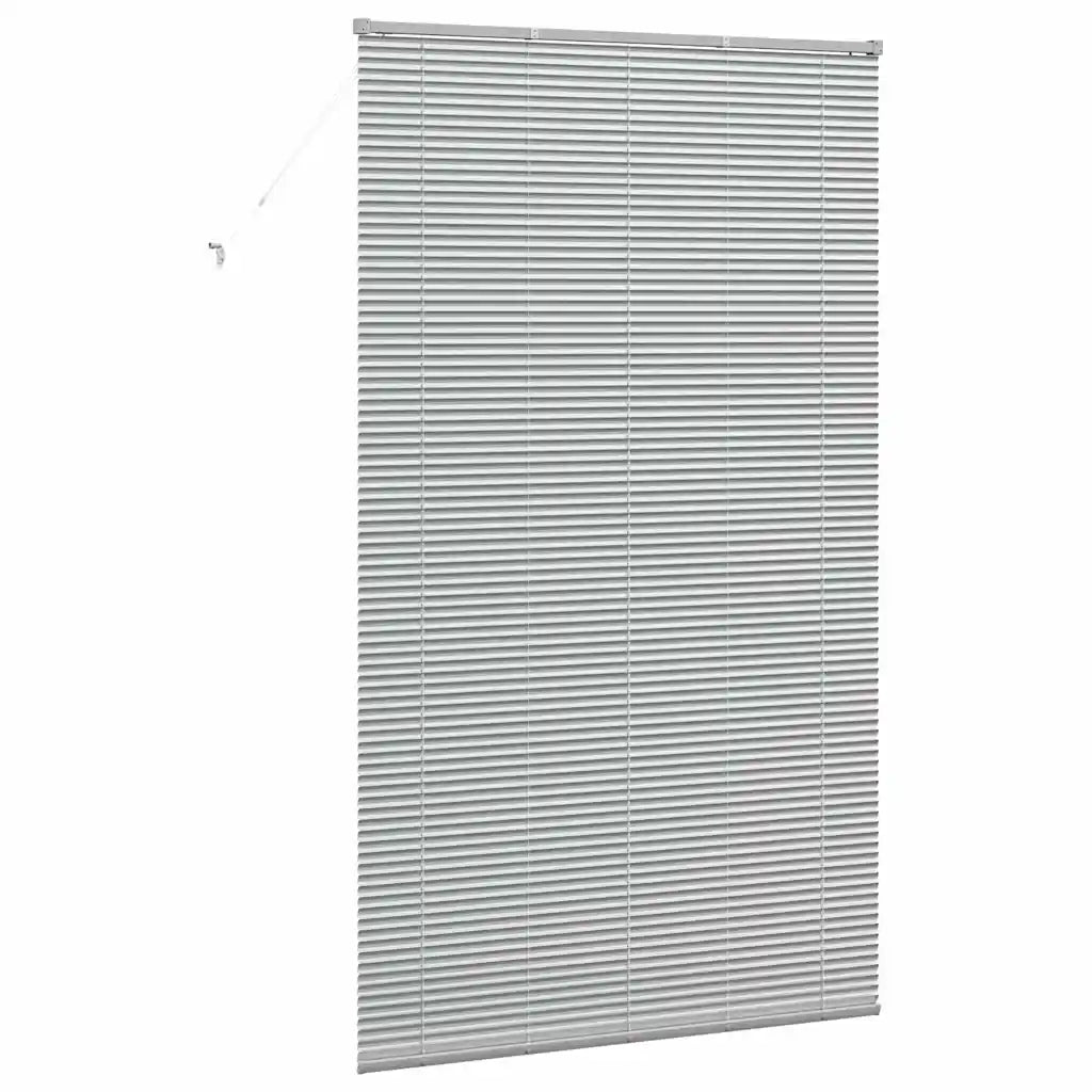 vidaXL Tenda per Finestra con tende Manuale Argento Alluminio