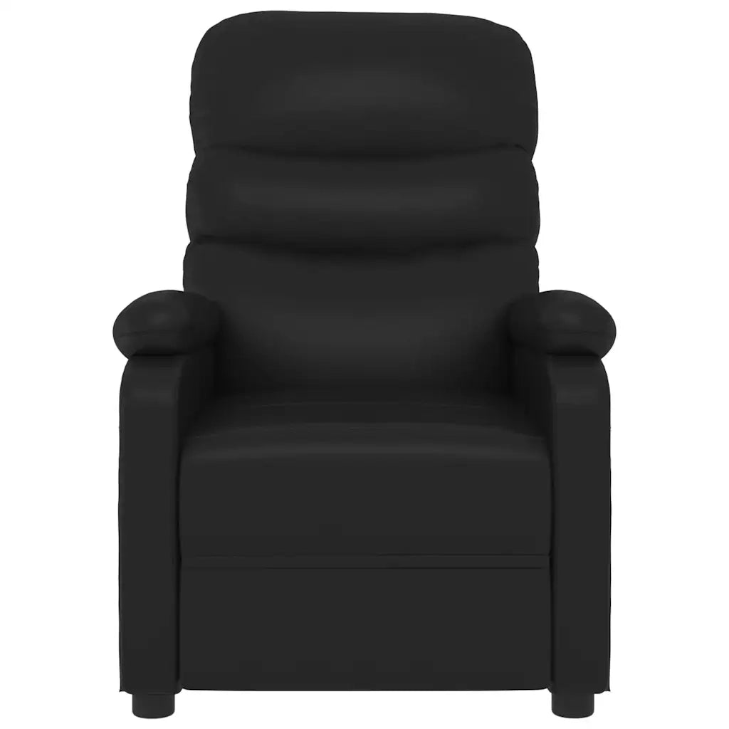 Divano Sedia-Poltrona Reclinabile Nera in Similpelle 582023