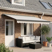Tenda retrattile Grigio chiaro e bianco 450 × 300 cm 3426234