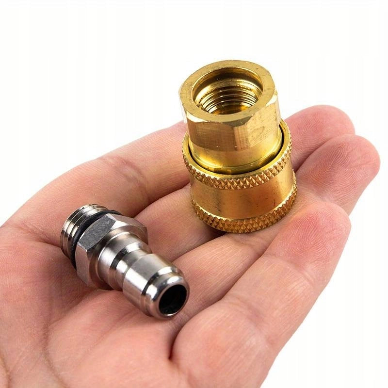 Adattatore per Montaggio Schiumogeno GZ 1/4" su Attacco Rapido 1/4" – Alluminio Resistente, Pressione Fino a 160 Bar