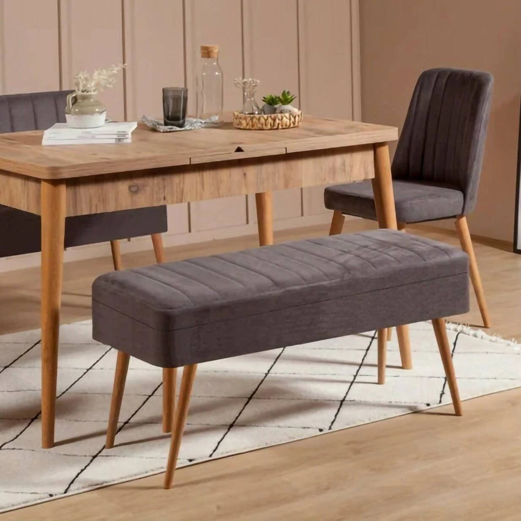 Falcon, Panca Peso Supportato 130 kg, 105x40x49h cm Marrone Noce