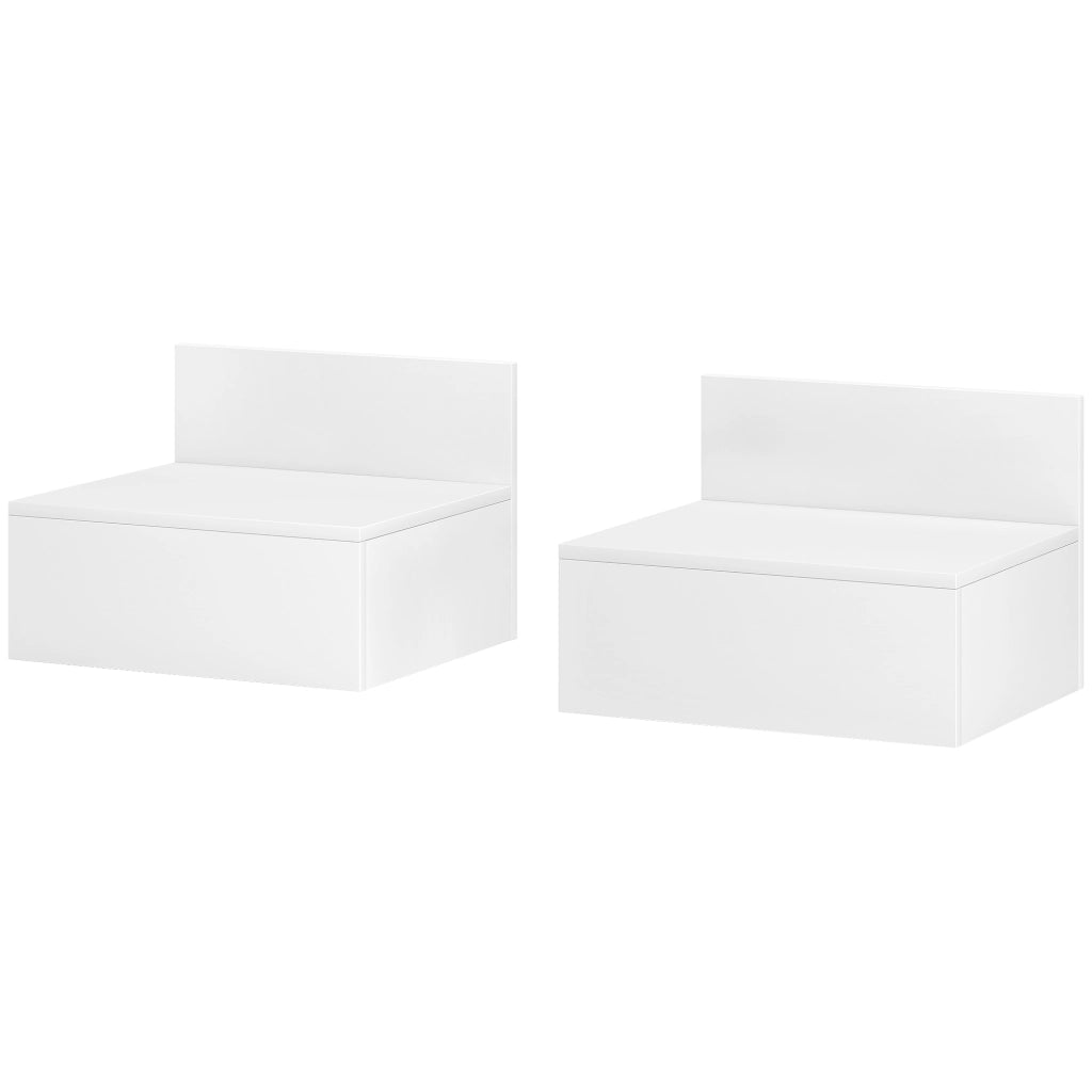 Comodino a Parete con Cassetto ¨C zephmum ¨C Bianco 43x36,5x30,5 cm
