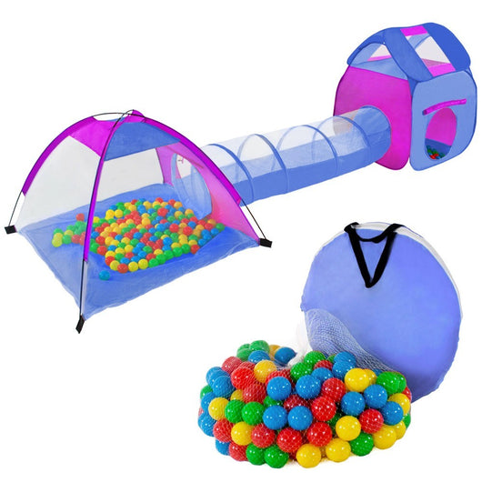 Tenda gioco per bambini con tunnel + 200 palloni + borsa per il trasporto 08_0000337