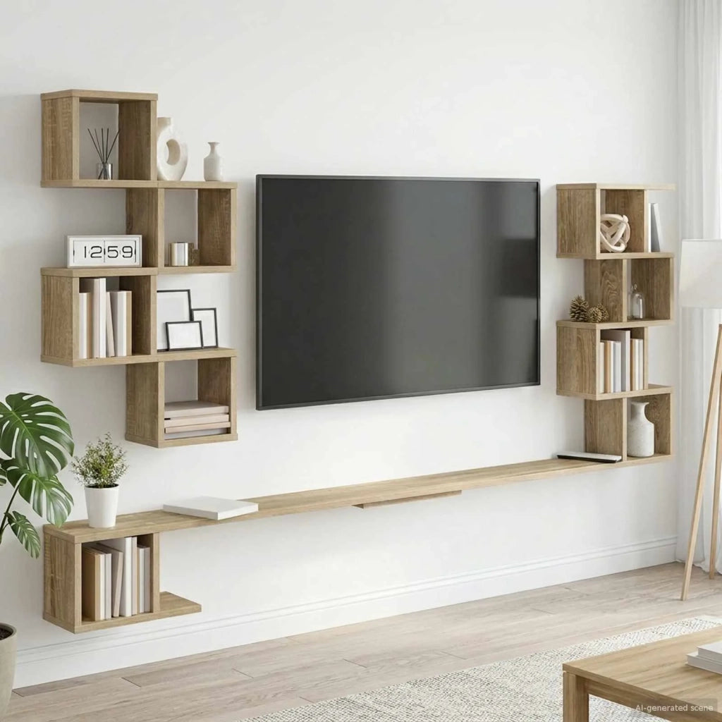 Mensola per TV da muro Rovere Sonoma 180 x 15 x 94 cm 8012294