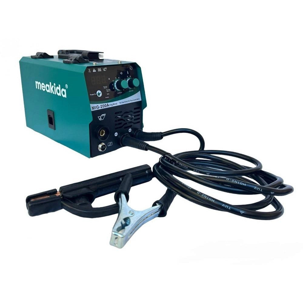 Trade Shop - Saldatrice Mig A Filo Continuo No Gas 200 A Mma Elettrodo + Bobina Mig-200a -
