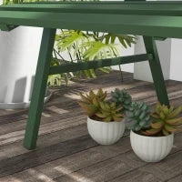Panchina da Esterno in Alluminio a 2 Posti a Doghe, 123x67x79cm, Verde