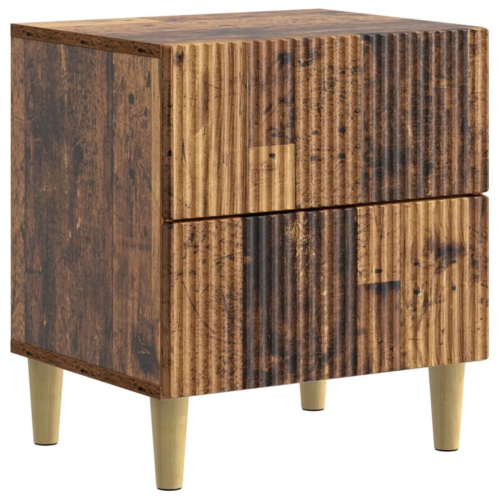 Comodino | Armadio da Notte | Mobiletto da notte con cassetto Legno antico 43 x 34,5 x 48 cm