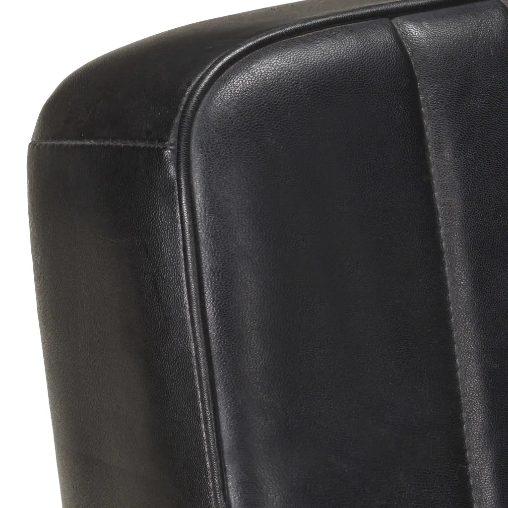 Poltrona a Sbalzo Nera in Vera Pelle cod mxl 20475