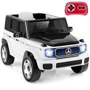 Auto cavalcabile per bambini con telecomando batteria removibile luci a LED e musica, Veicolo elettrico 4WD da 12V 9AH Bianco-Macchinine giocattoli
