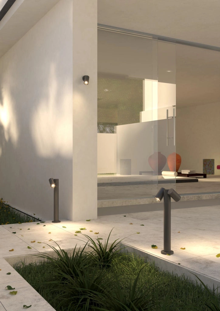 OSLO PALO 50CM 2 LUCI GRIGIO ANTRACITE IP65 NON INCLUSE