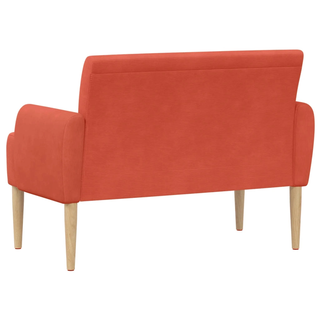 Loveseat con bottoni imbottiti Rosso Arancio 116 x 67 x 81 cm 42041795