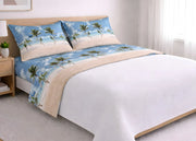 Completo Lenzuola Letto 100% Cotone Made Italy Disegno Playa CN - Piazza e Mezza - Playa