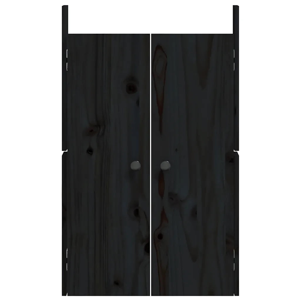 Ante da Cucina da Esterno MEPPEL 2 pz Nere 50x9x82cm Legno Massello di Pino CFW8230734