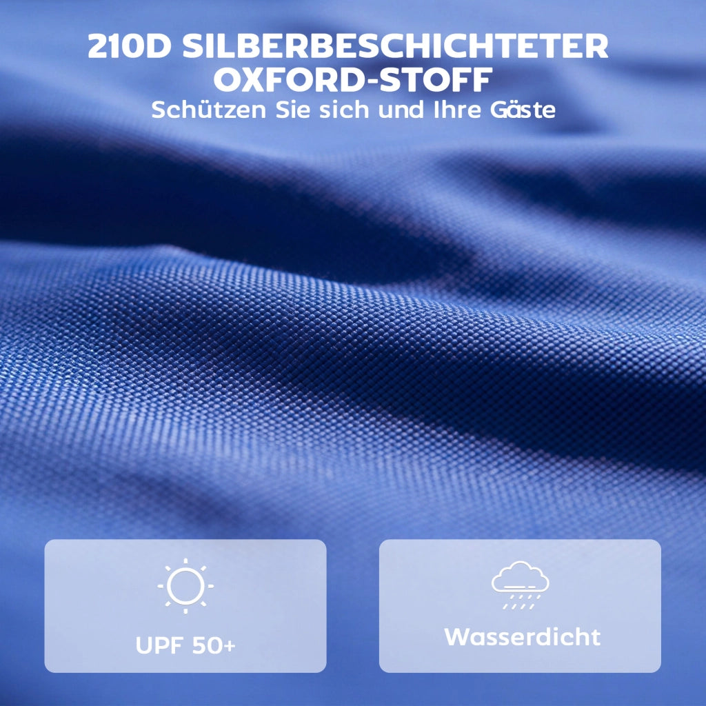 Set 3 Pezzi Fiancate con Cerniera per Gazebo 3x3 m ¨C zephmum ¨C Blu Scuro