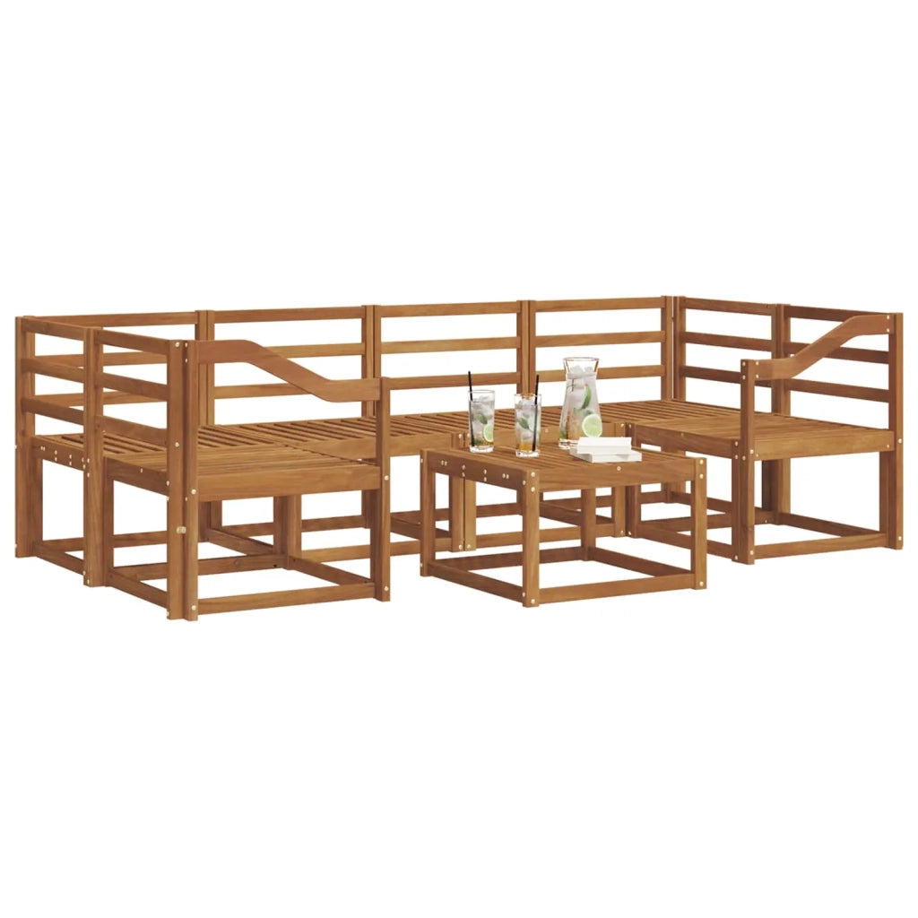 Set di divani da esterno 7 pcs Naturale