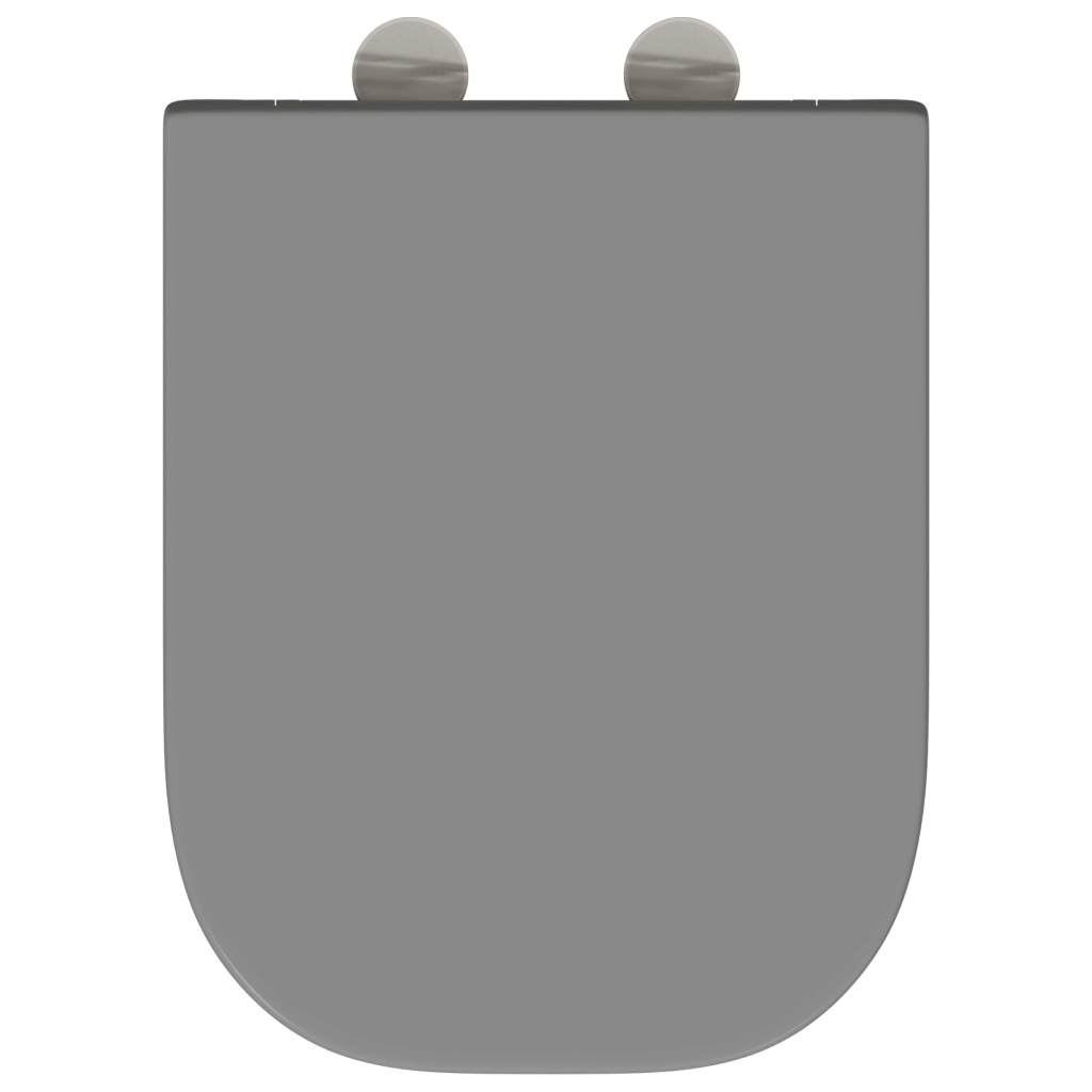 Sgabello per WC con chiusura morbida in Duroplast Grigio