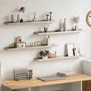 Mensole da Parete 4 pz Grigio Cemento 80x9x3 cm cod mxl 33018