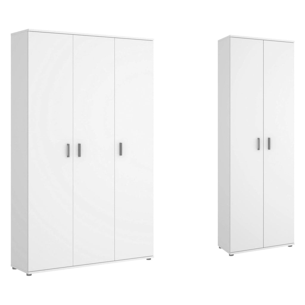 Brumano, Armadio Multiuso Grande Modulabile, 177x190h cm Bianco