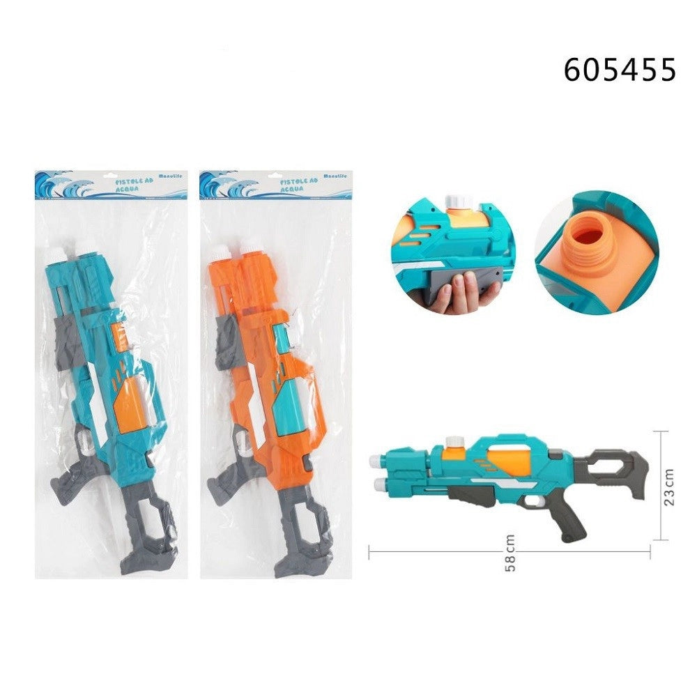 Trade Shop - Pistola Ad Acqua Con Serbatoio 58x23cm Gioco Bambini Estate Col Assortiti 605455 -