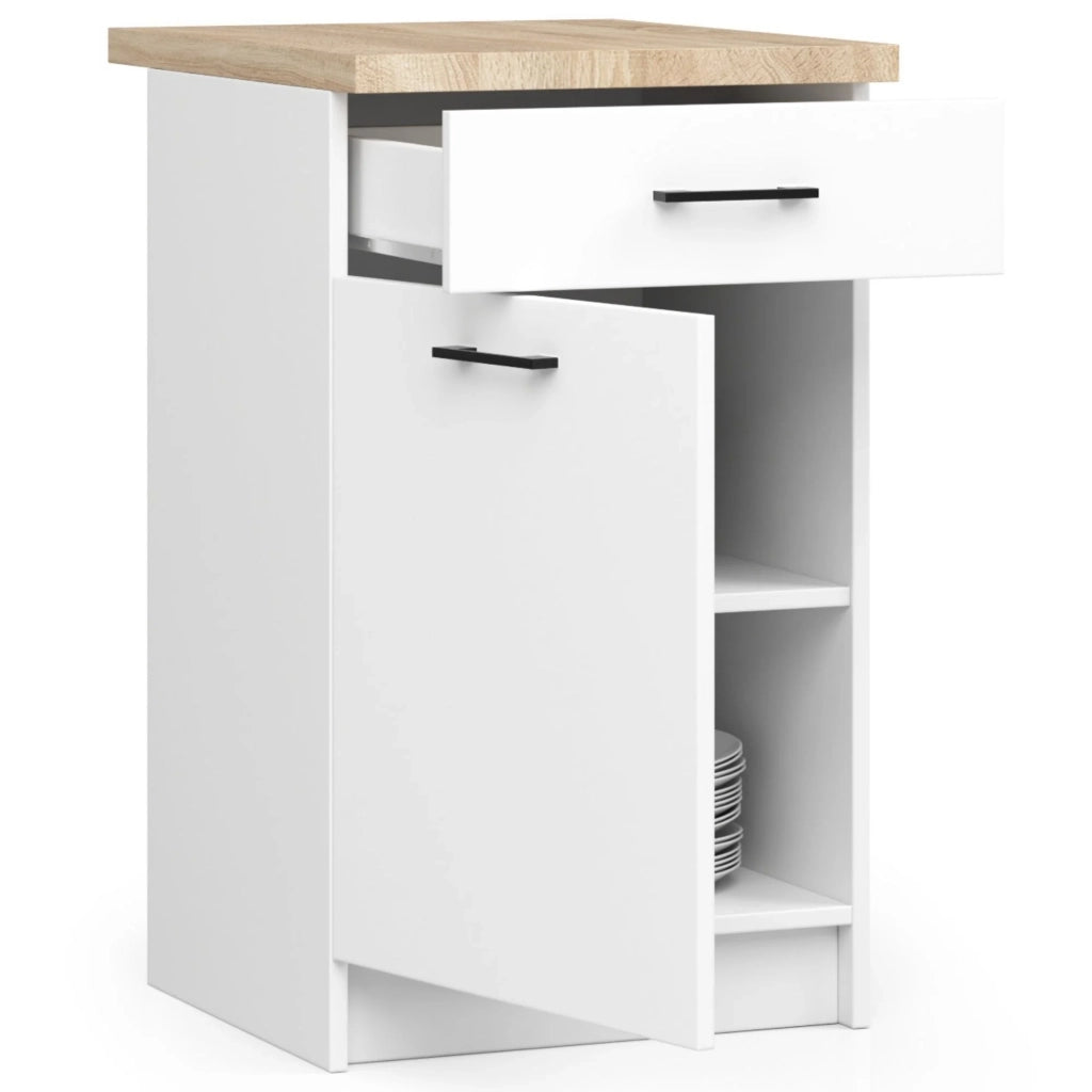 Mobile cucina modulare con piano di lavoro AKORD OLIWIA Bianco 40 cm 1 anta 1 cassetto 40x46x85 cm