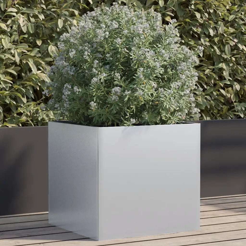 Fioriera Argento 49x47x46 cm in Acciaio Zincato 841569