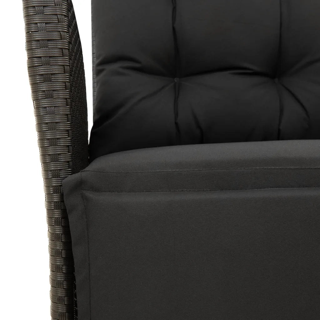 Sedie da Giardino Reclinabili 2 pz | Sedie da Esterno con Poggiapiedi Polyrattan