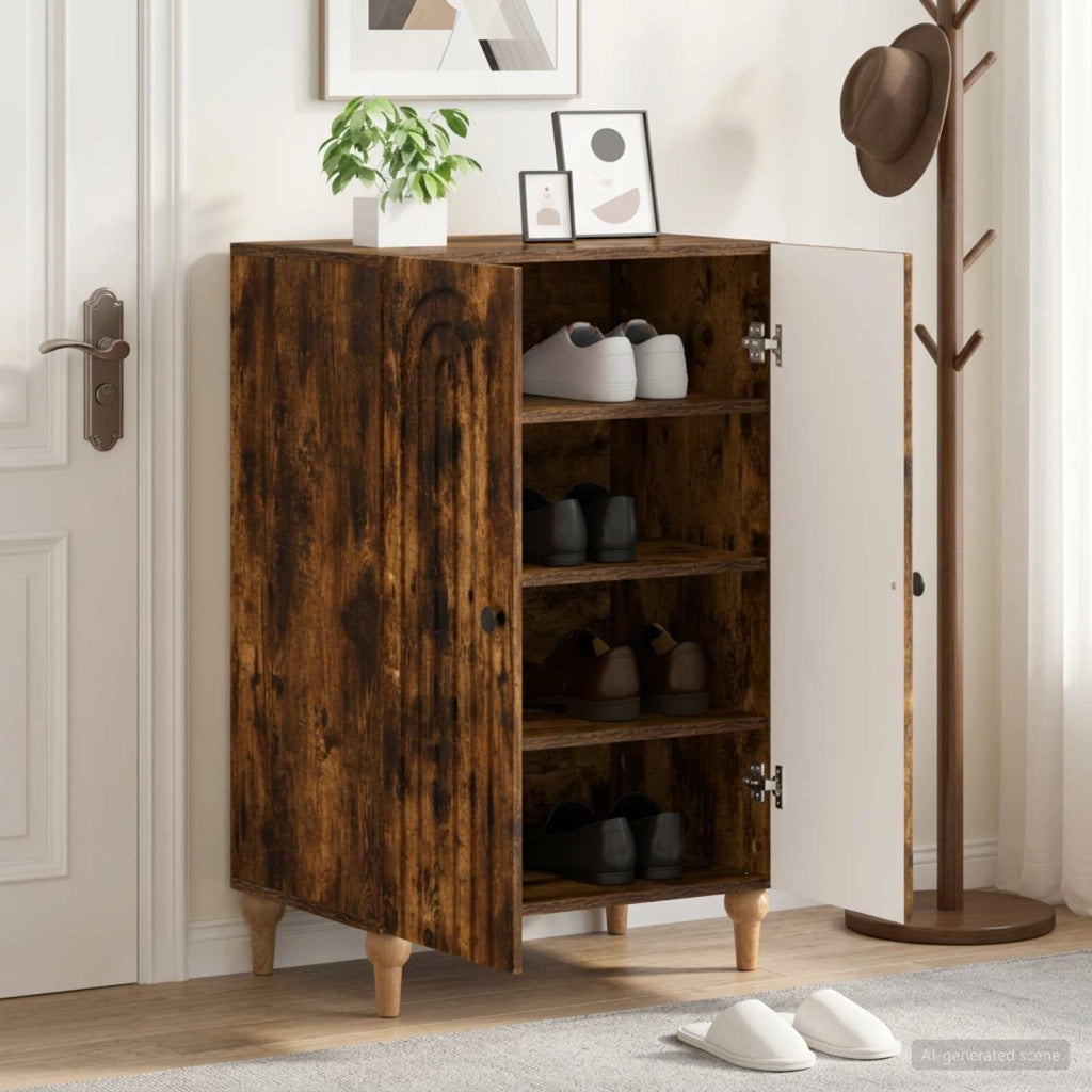 Mobile per scarpe ALKMAAR 59,5 x 39,5 x 90 cm Rovere Fumo 896210